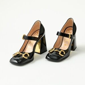Gucci Black Patent Leather Mary Jane’s